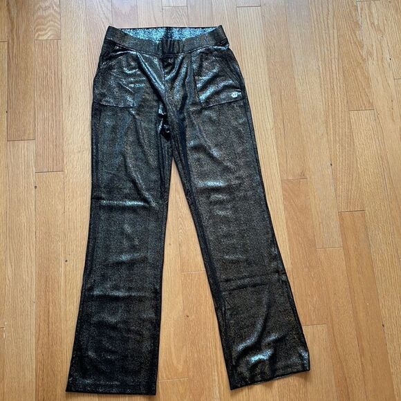 NWT Juicy Couture shine velour mid rise wide leg pants S - Picture 4 of 10